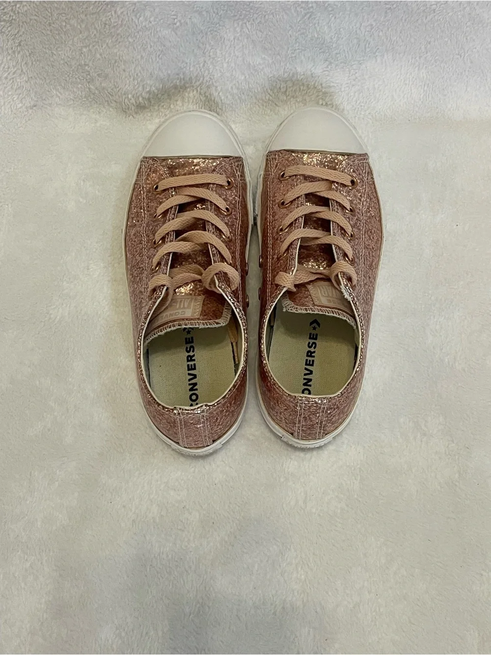 Converse All Star Chuck Taylor Girls Pink Glitter Shoes